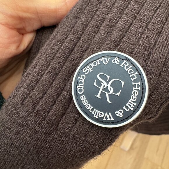 Sporty & Rich SRHWC ribbed cardigan Size Small - Picture 3 of 6